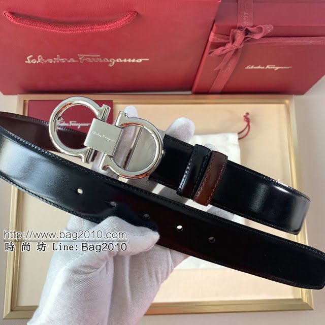菲拉格慕男士皮帶 Ferragamo精品銅扣腰帶  jjp1950
